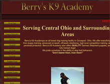 Tablet Screenshot of berrysk9academy.com